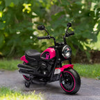 Elektro-Kindermotorrad mit Stützrädern, Scheinwerfer, 1,5 bis 3 km/h, für Kinder 1,5 bis 3 Jahren, pink