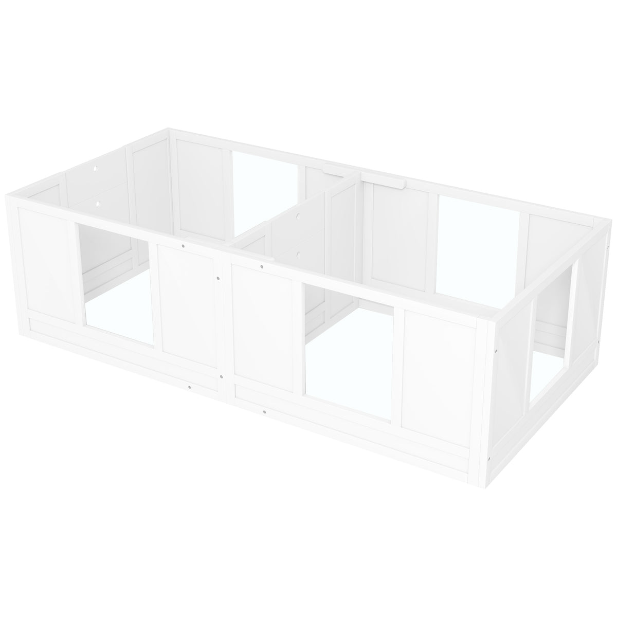 Welpenbox für Hunde, mit  klaren Paneelen, 2-Raum-Design, für kleine Hunde