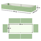 Metal Raised Garden Bed Planter Box Outdoor Planters for Growing Flowers, Herbs, Green, Light Green