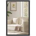 Wall Bathroom Mirror, 60 x 40 cm Wall-Mounted Mirror for Living Room, Bedroom, Hallway, Black