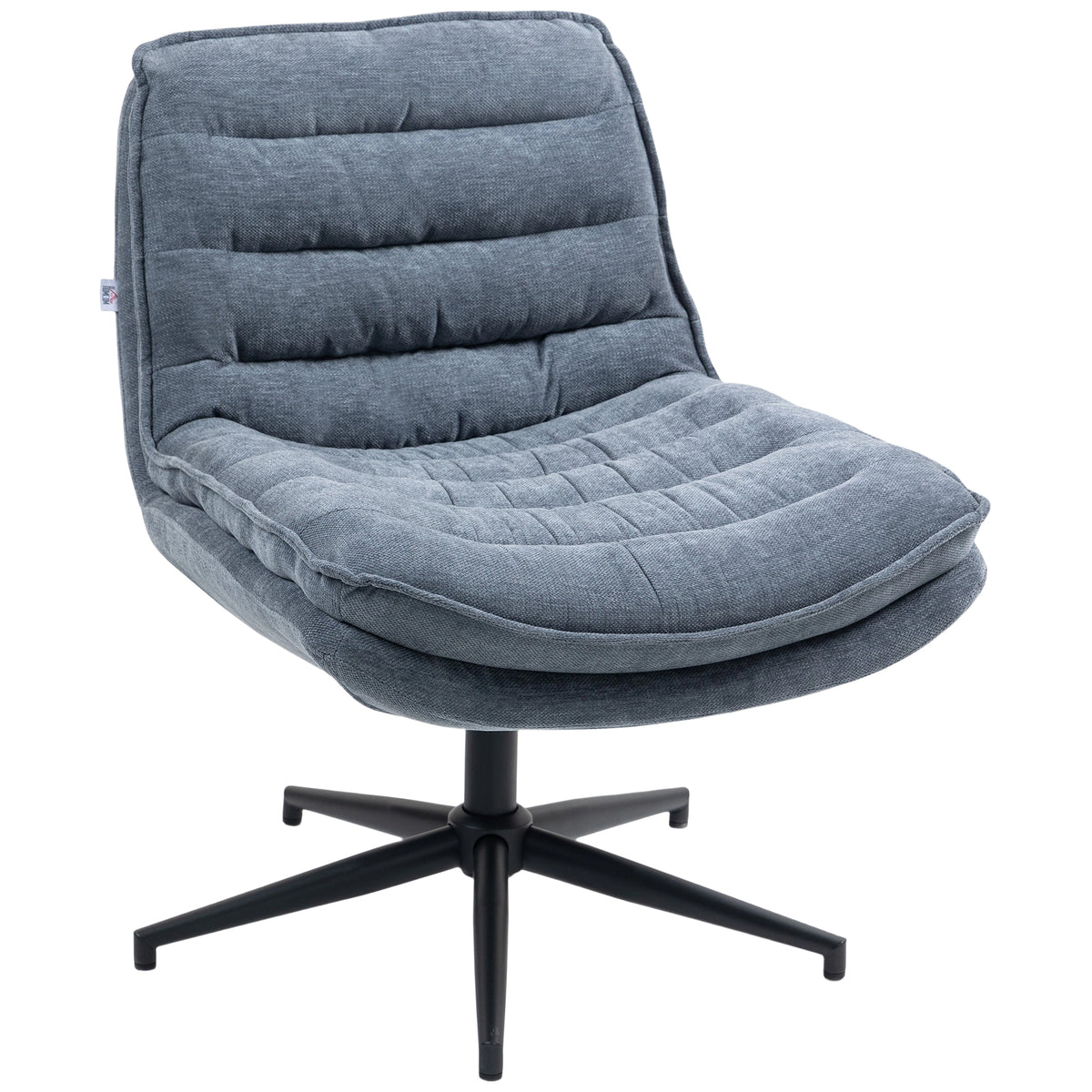Drehbarer B¨¹rostuhl mit breitem Sitz, Ger?umiger Polsterstuhl f¨¹rs B¨¹ro, Arbeitszimmer, Dunkelgrau
