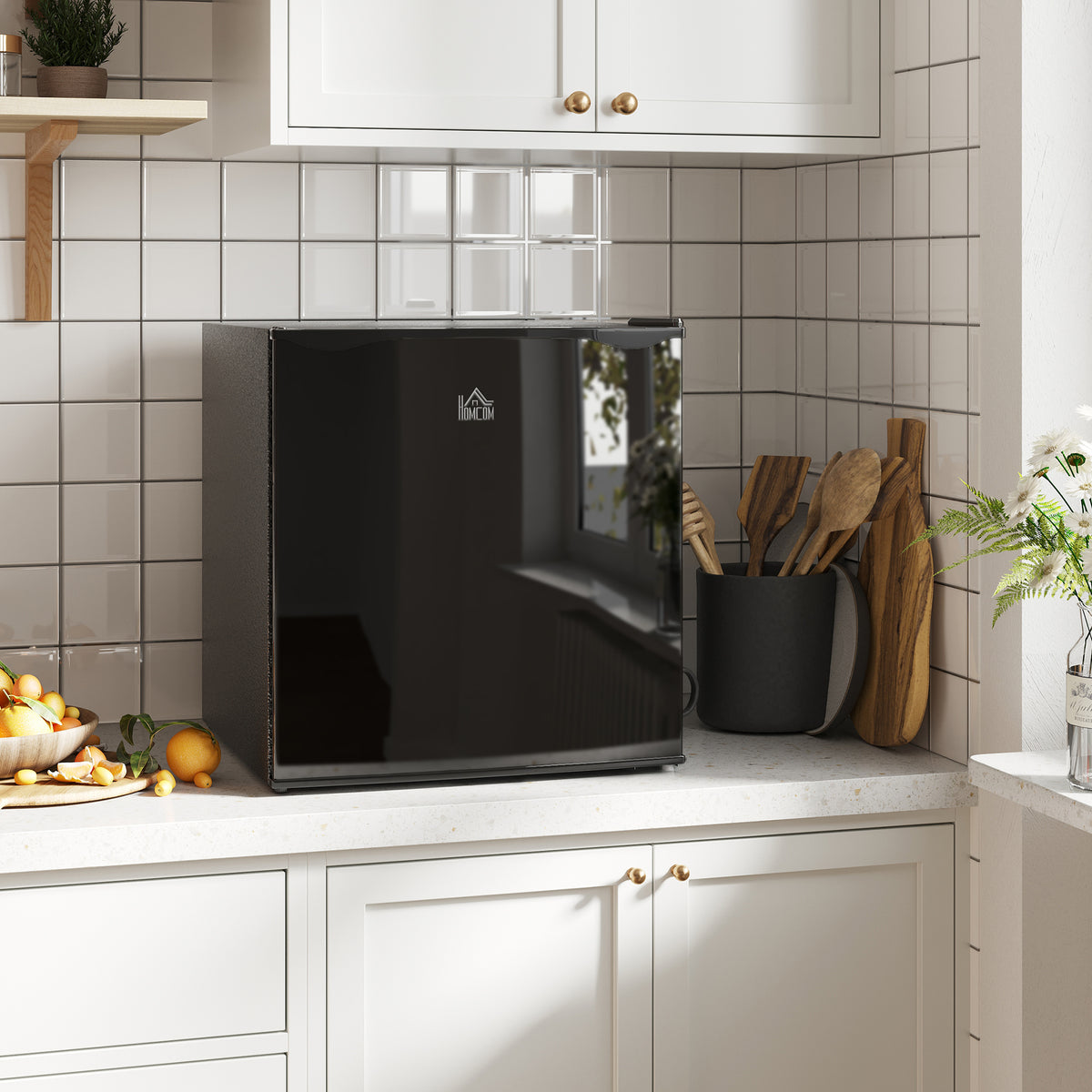 Mini-Gefrierschrank 35 L Gefrierbox elektrisch freistehend 45 W Mini Gefriertruhe Minikühlschrank 41dB -14 bis -24℃ 5-stufige Temperaturregelung 47 x 44,2 x 48,8 cm Schwarz
