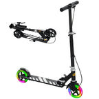Scooter for Kids Aged 3-8 Years, with Adjustable Handle, Two Light Up Wheels, Handbrake, Rear Brake, Black