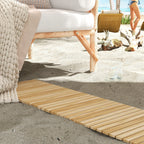 Rollweg Gehweg Ausrollbarer Gartentritt, wetterbest?ndig, Fichtenholz, 120 x 47 x 1 cm, Natur