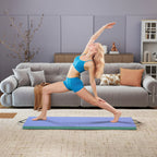 Trainingsmatte Faltbare Fitnessmatte Grün+Lila 180 x 60 x 5 cm