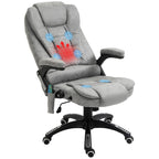 Chefsessel mit Massage- & W?rmefunktion, ergonomisch, verstellbar, bis 120kg, Grau
