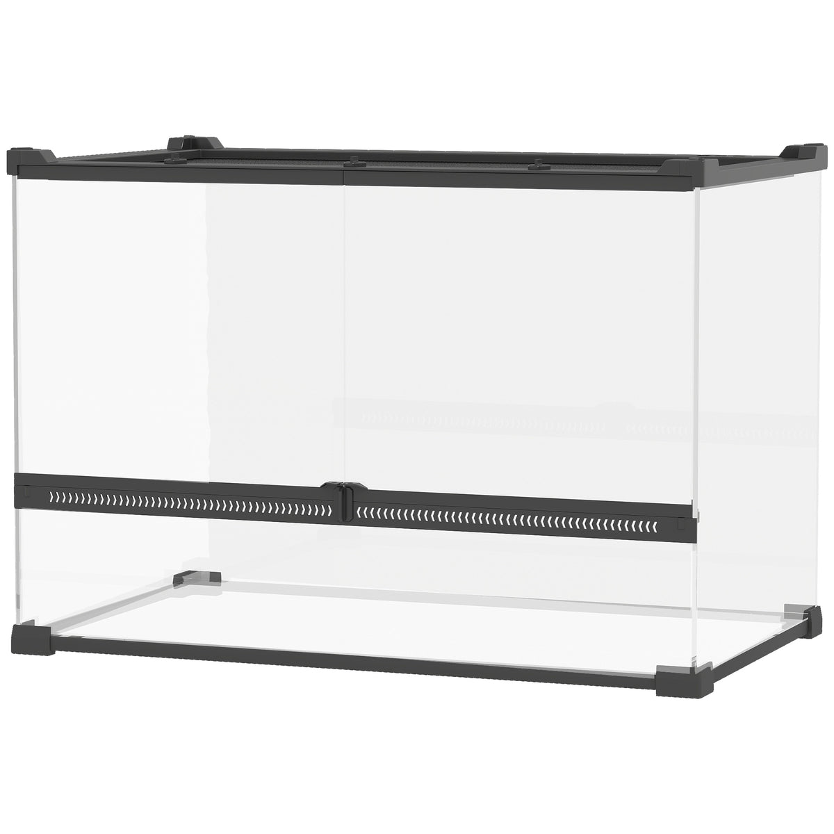 Glas-Terrarium f¨¹r Reptilien, erh?hter & wasserdichter Boden, Knopfschloss