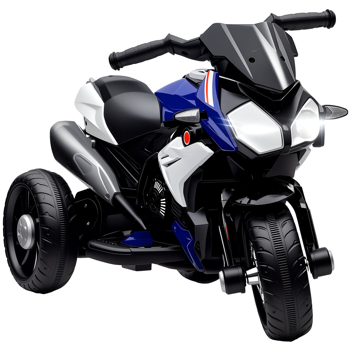 Elektro-Kindermotorrad, Lichter & Ger?usche, 3 km/h, wiederaufladbar, Kunststoff & Metall, Blau/Wei?