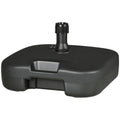  Sonnenschirmständer Schirmständer Schirmhalter befüllbar mit Sand Wasser abgerundete Ecken HDPE-Kunststoff Schwarz 46 x 45 x 26 cm bis zu 30 kg Netto Gewicht 1,6Kg