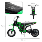 Elektro-Kindermotorrad, 24V Motor, einstellbare Geschwindigkeit, Musik & Lichter, Gr¨¹n
