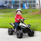 Kinder-Quad Elektrisches Kinderauto, 6 km/h, Sound- und Lichteffekte, : 83 cm x 53 cm x 55,5 cm, Schwarz + Wei?