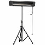 Infrarot Heizstrahler 2500W Terrassenstrahler mit Touch & Fernbedienung 3 Heizstufen höhenverstellbarem Standfuß