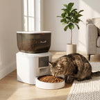Automatischer Katzenfutterautomat, 2,4G WLAN, 4L, App-Steuerung, 1–10 Mahlzeiten, 10s Futterruf