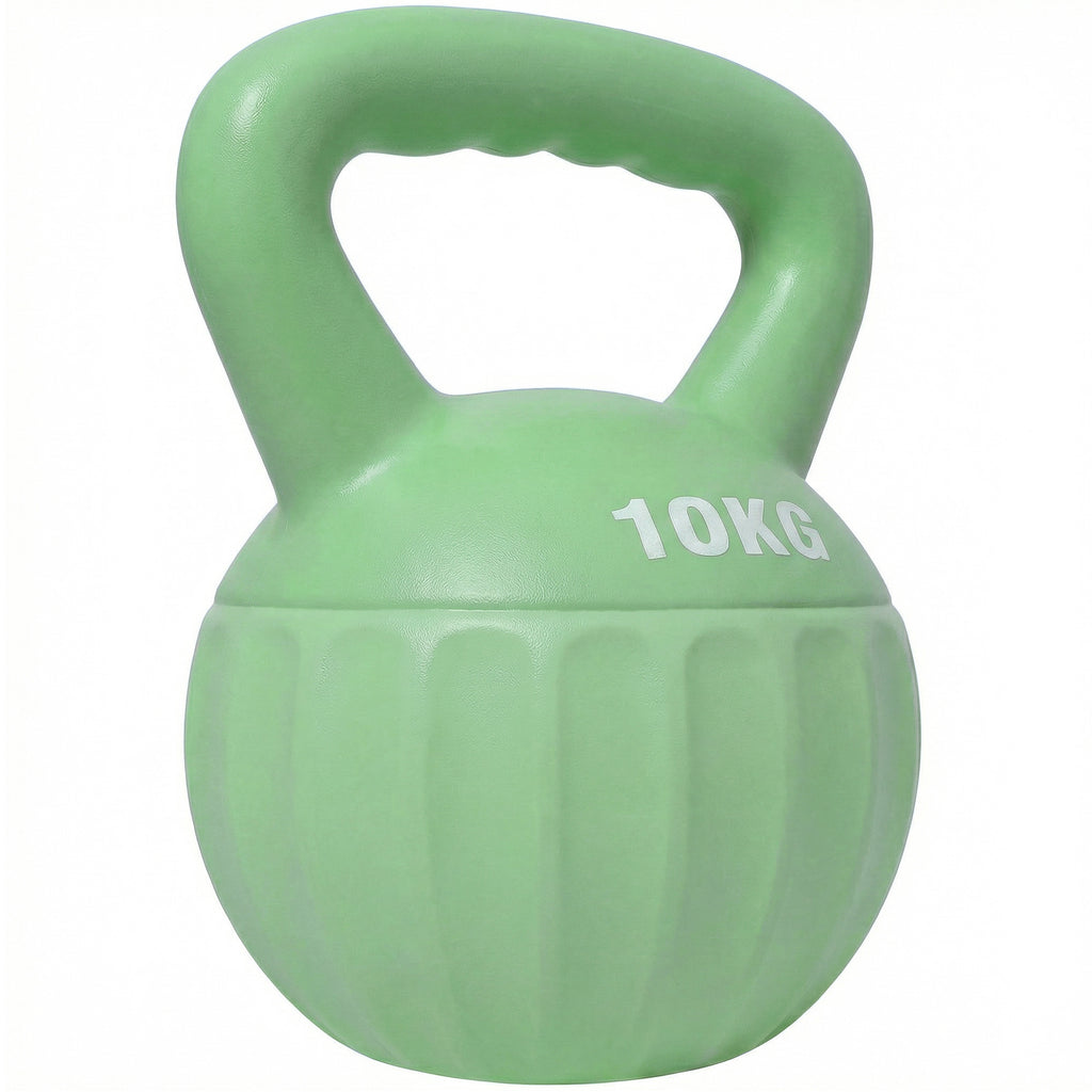 Kettlebell Kugelhantel 6 kg Gewicht-Hantel mit Sand befüllt für Anfänger Zuhause Krafttraining 21 x 21 x 27 cm Grün