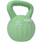 Kettlebell Kugelhantel 6 kg Gewicht-Hantel mit Sand befüllt für Anfänger Zuhause Krafttraining 21 x 21 x 27 cm Grün