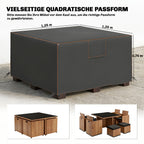 Garden Furniture Cover, Waterproof Patio Furniture Cover with Air Vent, 420D Oxford Fabric, 125 x 125 x 74 cm, Black