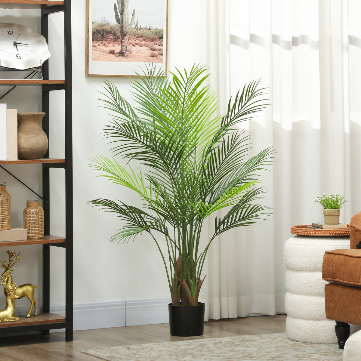 K¨¹nstliche Palme gro? 120cm Kunstpflanze, Plastik K¨¹nstliche Pflanzen im Topf f¨¹r Wohnzimmer B¨¹ro