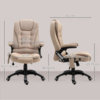 Massagesessel mit W?rmefunktion, Ergonomischer Schreibtischstuhl, h?henverstellbar, 68L x 72B x 110-120 cm, Braun