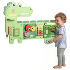 Busy Board Panels, Wall Mounted Montessori Inspired Busy Board, Toddler Learning Centre Dinosaur Theme, Green