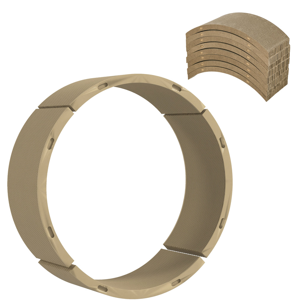 Kratzbrett-Set für Katzenlaufrad, belastbar bis 5kg, 55x25,5x3cm, Braun