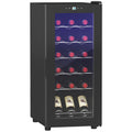 Weinkühlschrank, leise, 5-18°C, Touchscreen, Beleuchtung, 34,5x45x78cm, Schwarz