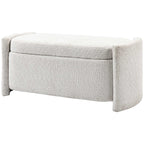 Sitzbank mit Stauraum Flurbank Schuhbank, gepolstert, 105 cm x 44 cm x 45,5 cm. Creme/Beige