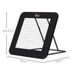 Football Training Net Target Goal, with Adjustable Angles - Black