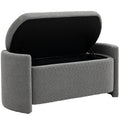 Sitzbank mit Stauraum Flurbank Schuhbank, gepolstert, 105 cm x 44 cm x 45,5 cm. Grau