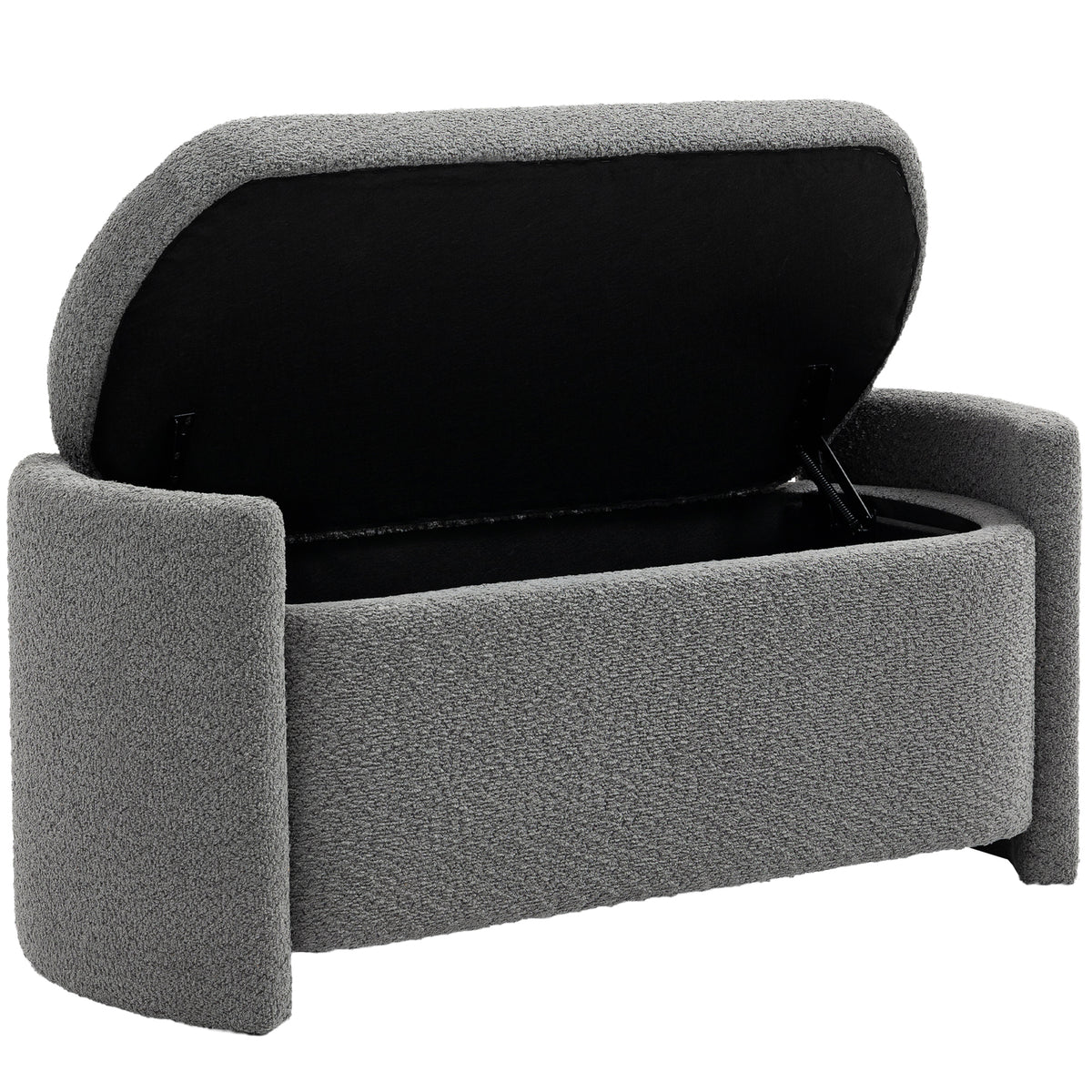 Sitzbank mit Stauraum Flurbank Schuhbank, gepolstert, 105 cm x 44 cm x 45,5 cm. Grau