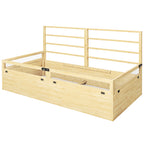 Hochbeet Pflanzkasten Kr?uterbeet, wetterbest?ndig, 1 Spalier, 183 x 98,5 x 95?cm, Natur