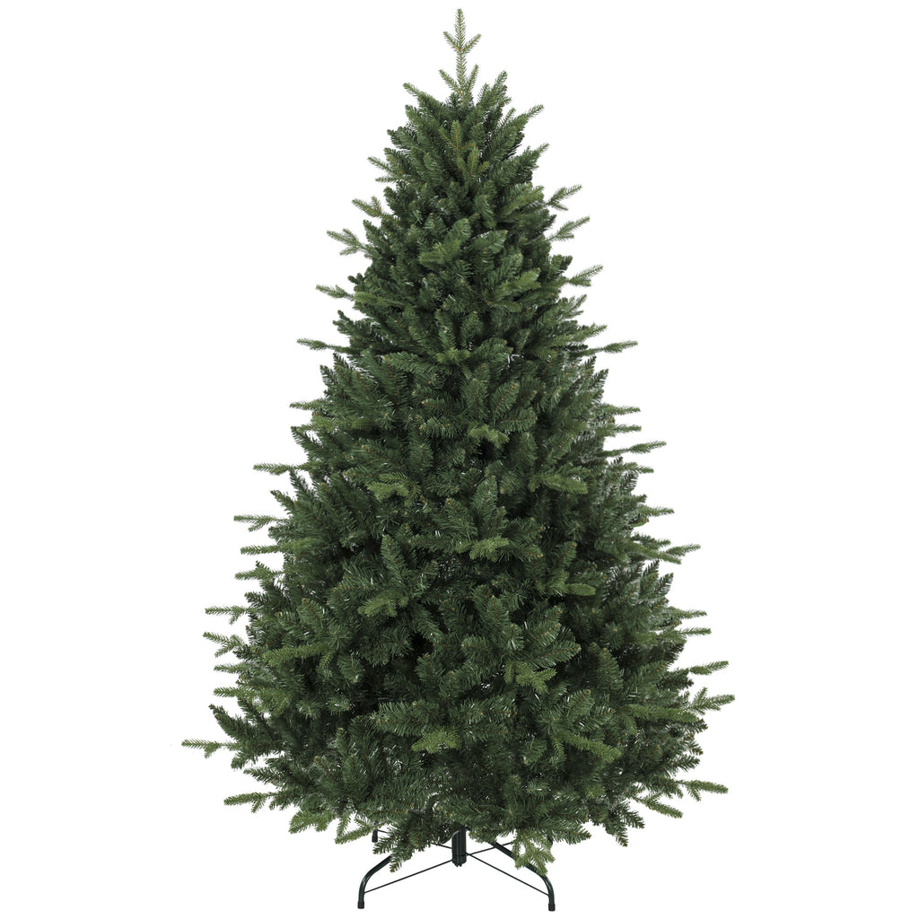 Künstlicher Weihnachtsbaum wie echt Spritzguss Tannenbaum mit 1237 Spitzen und Metallständer 180 cm Grün