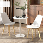 Dining Table, Round Kitchen Table with Steel Base for Living Room, Dining Room, 60 x 60 x 72cm, White