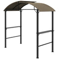 Grillpavillon, 2 Seitenablagen, Haken, Stahlrahmen, 1,1 x 2,3m, Khaki