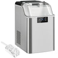 Eisw¨¹rfelmaschine, Eisw¨¹rfelspender, Ice-Maker, 20 kg/24h Eisw¨¹rfelbereiter mit 2,1 L Wassertank, Silber