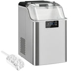 Eisw¨¹rfelmaschine, Eisw¨¹rfelspender, Ice-Maker, 20 kg/24h Eisw¨¹rfelbereiter mit 2,1 L Wassertank, Silber