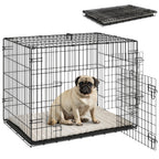 Hundekäfig klappbar für kleine Hunde 75 x 48,5 x 53 cm Schwarz