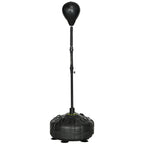Punchingball, Boxständer, höhenverstellbar 145-180 cm, befüllbare Basis, Schwarz