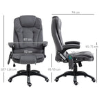 B¨¹rostuhl mit Massage- & W?rmefunktion, ergonomisch, h?henverstellbar, Dunkelgrau