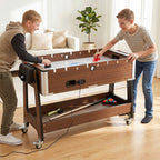 3-in-1 Multi Spieltisch drehbar Multifunktionstisch mit Billardtisch Tischfußball Airhockey Ablagefach