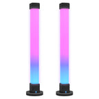 2er-Set LED-Lampe, Tischlampe mit App- und Fernsteuerung, Musik-Synchronisation, Farb-Modi, Timer, Weiß