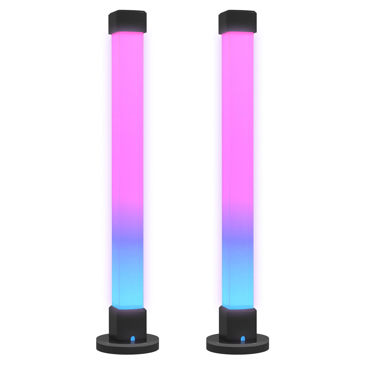 2er-Set LED-Lampe, Tischlampe mit App- und Fernsteuerung, Musik-Synchronisation, Farb-Modi, Timer, Weiß
