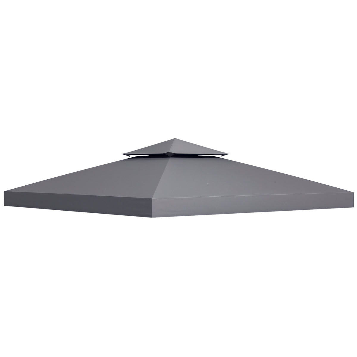 3(m) Gazebo Top Cover Double Tier Canopy Replacement Pavilion Roof Deep Grey