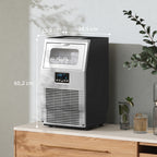 Kommerzielle Eisw¨¹rfelmaschine, LED-Beleuchtung, leicht lesbare Anzeigen, mit Schaufel, Silber