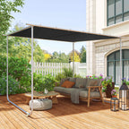 3 x 3(m) Mobile Pergola Kit, Portable Garden Gazebo with Wheels, Sandbags, Steel Frame, UV-Resistant