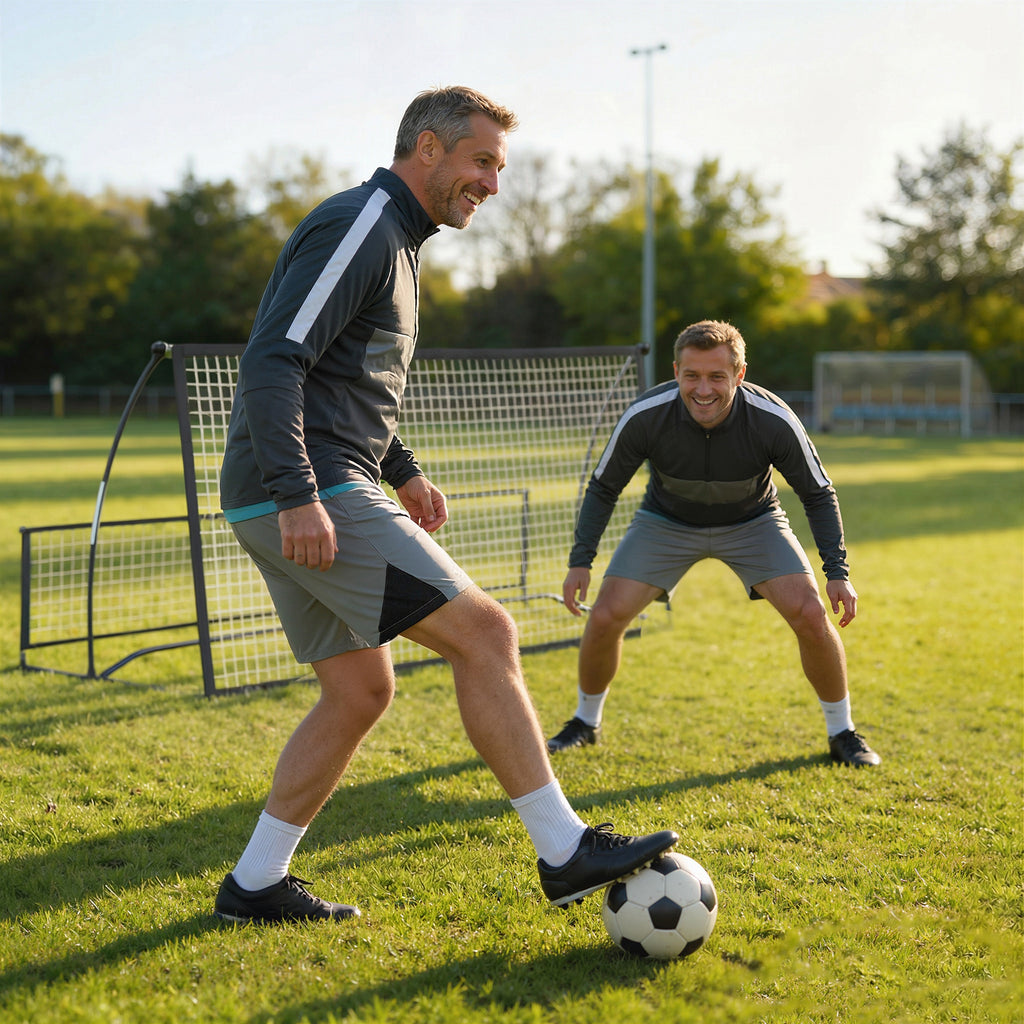 Rebounder für Fußball, 2-in-1 Zweiseitig Faltbar Prellwand mit Rückprallwand Netz, 200 x 94cm, Schwarz