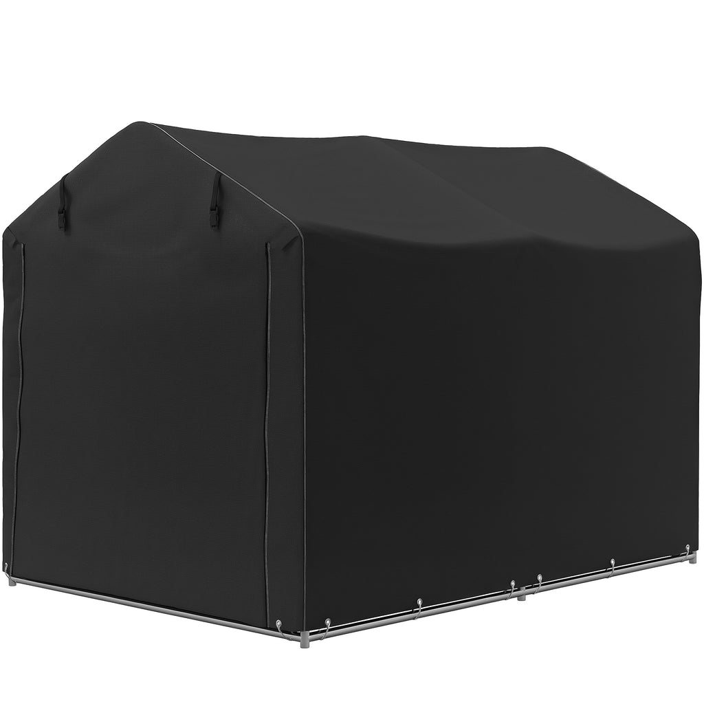Garagenzelt, wasserdicht Zeltgarage mit Tür, UV-beständig 220 x 157 x 165 cm Schwarz