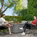 Rattan Auflagenbox 380L wetterfest Kissenbox mit Deckel Stauraum UV-best?ndig 130 x 61 x 65 cm Dunkelgrau