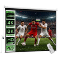 Beamer-Leinwand, Projektionsleinwand, 100 Zoll, 4:3, 203x152 cm, Wei?