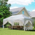 3 x 6 m Pop-Up-Pavillon mit Seitenwänden, 6 Sandsäcken, höhenverstellbarem Dach, Gartenparty-Zelt mit Tragetasche