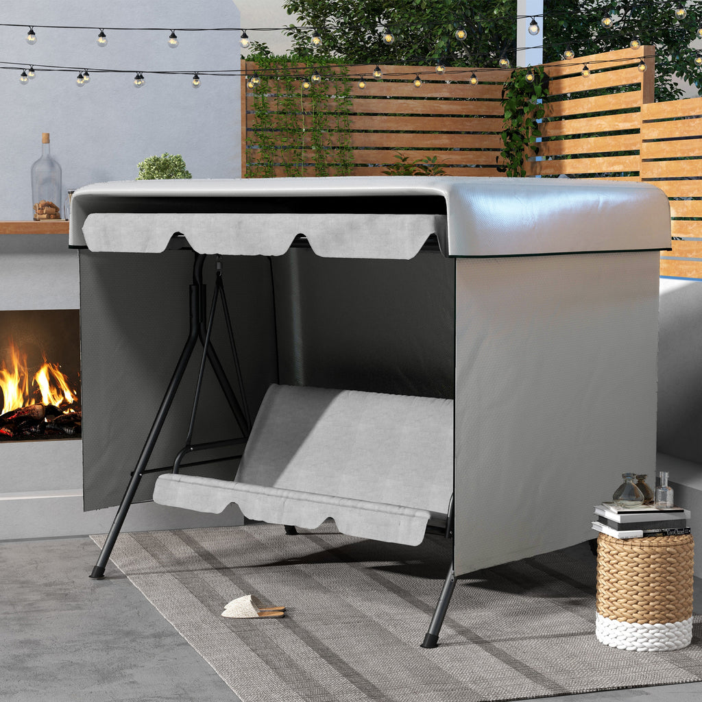 Gartenmöbelabdeckung Abdeckung Schutzhülle für Outdoor-Möbel, 215 cm x 155 cm x 150 cm, Grau
